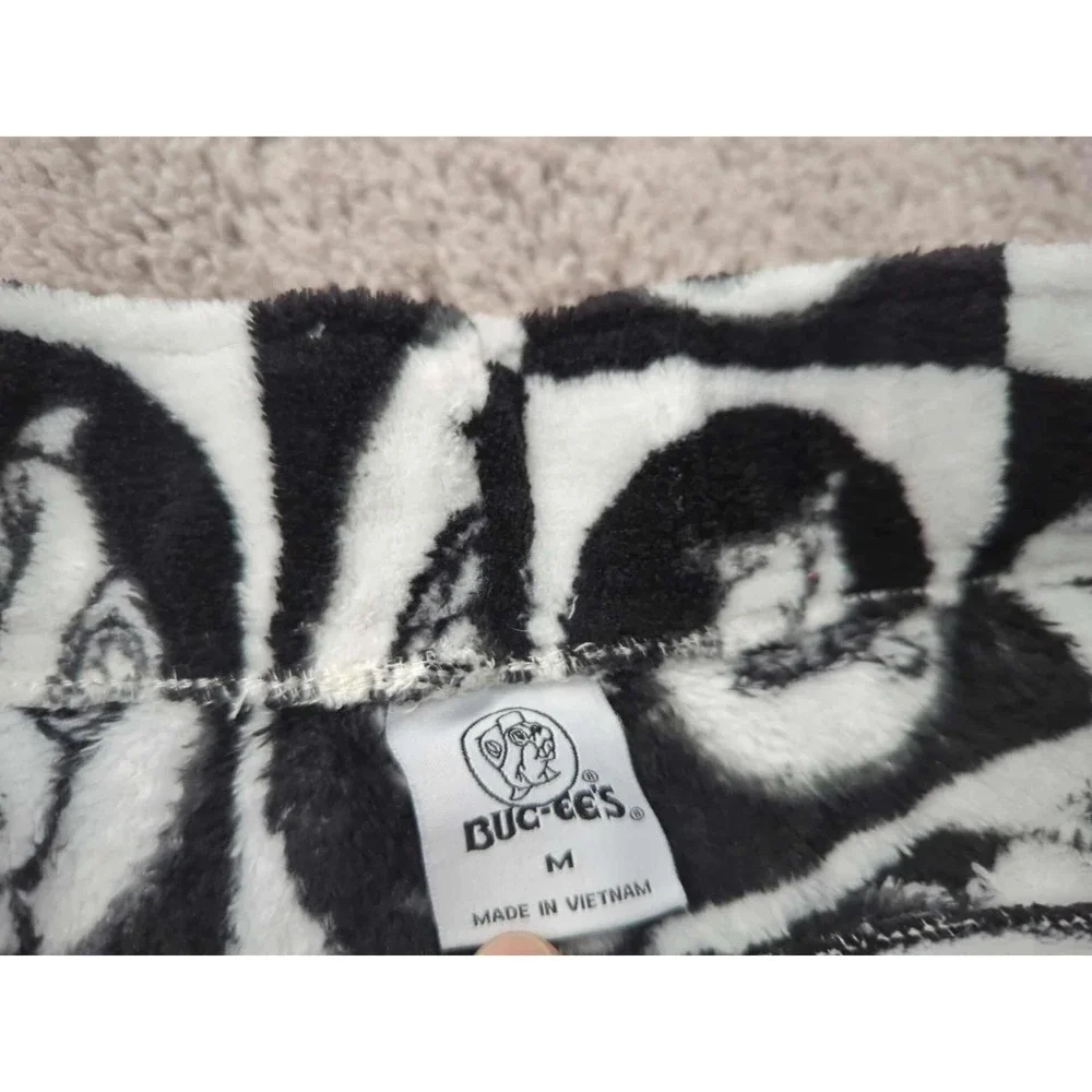 Buc-ees Beaver Pajama Pants Mens Medium Checkerboard‎ Fleece Lounge Plush